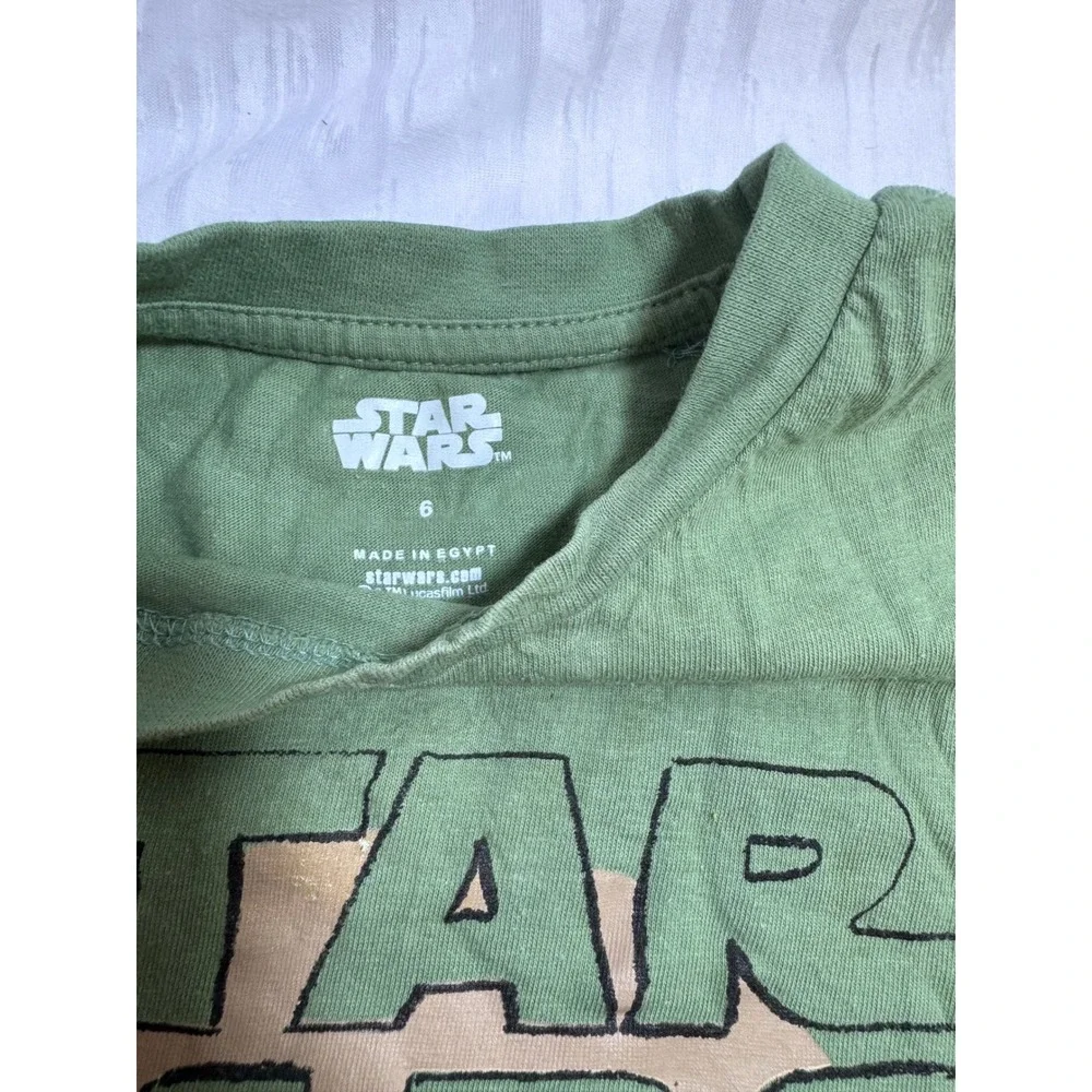 Kids Star Wars Grogu Baby Yoda 3pc Set 2 T-Shirts &‎ Mesh Shorts Size 6 M